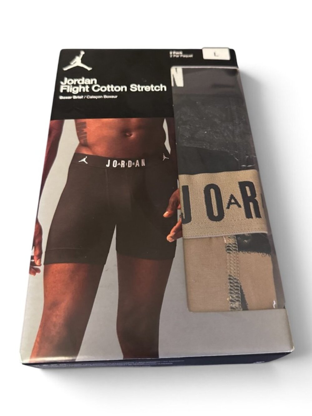 Nike Jordan Flight Cotton Stretch Boxer Briefs 3 Pack Men’s L Black NWT
